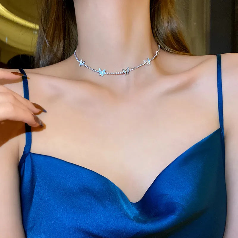 COLLAR MARIPOSAS BRILLANTE