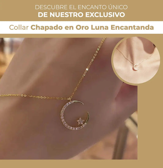Collar Chapado en Oro Luna Encantanda