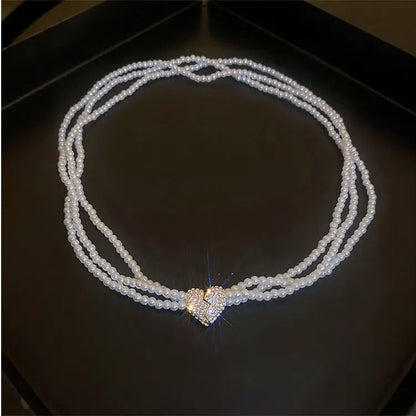 COLLAR CORAZON DE PERLAS